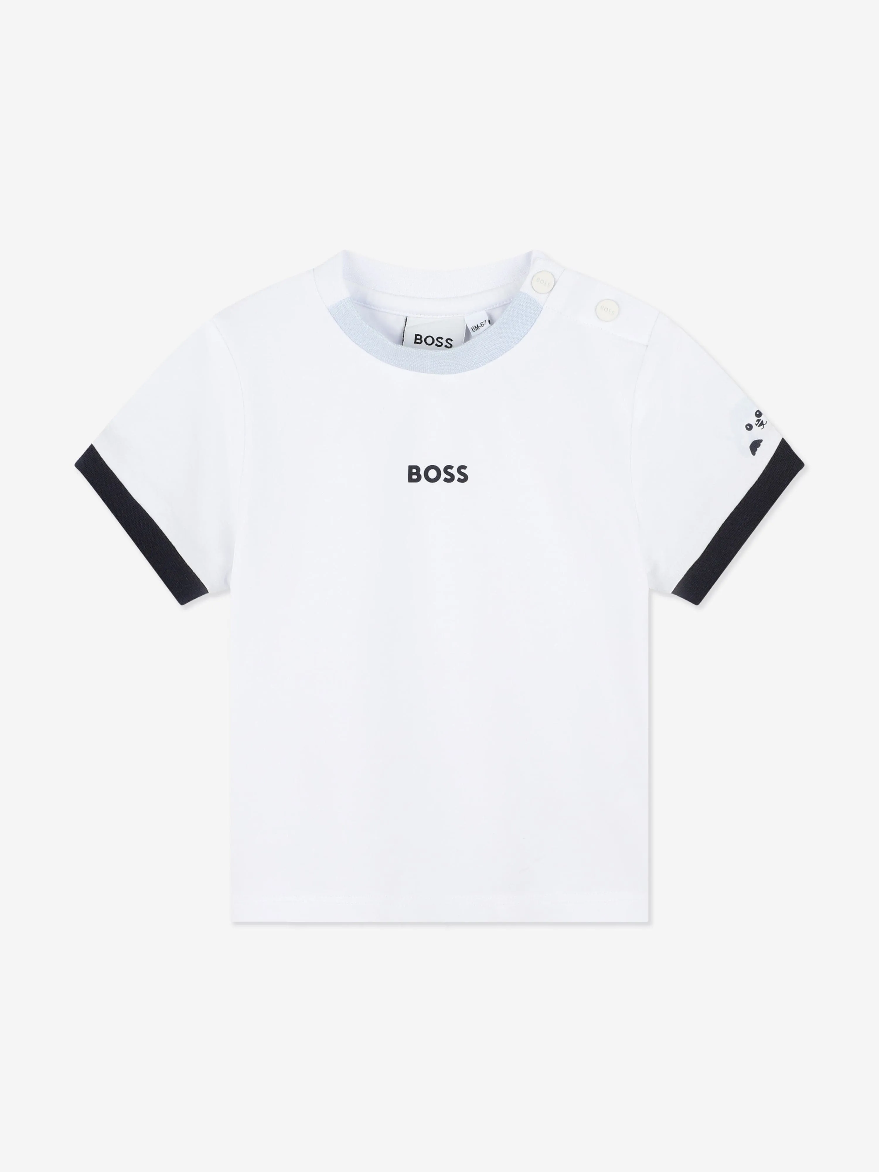 BOSS Baby Boys T-Shirt And Dungarees Gift Set in Navy