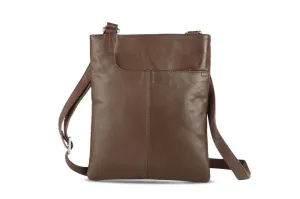 Brown Shoulder Soft Ladies Gents Cross Body Bag