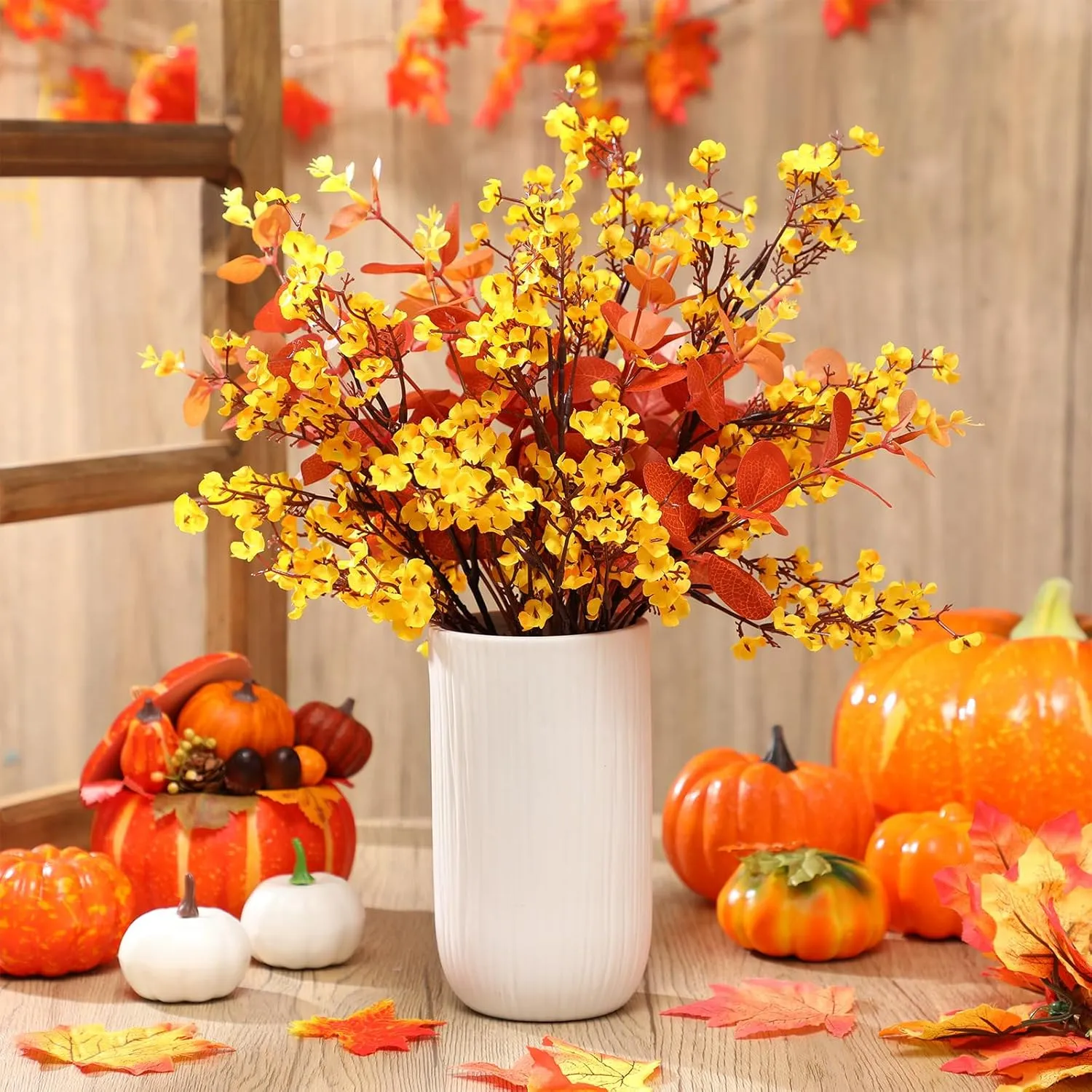 Bulk 18 inches Tall Autumn Thanksgiving Flower Gypsophila Bouquet for Floral Arrangement Wholesale