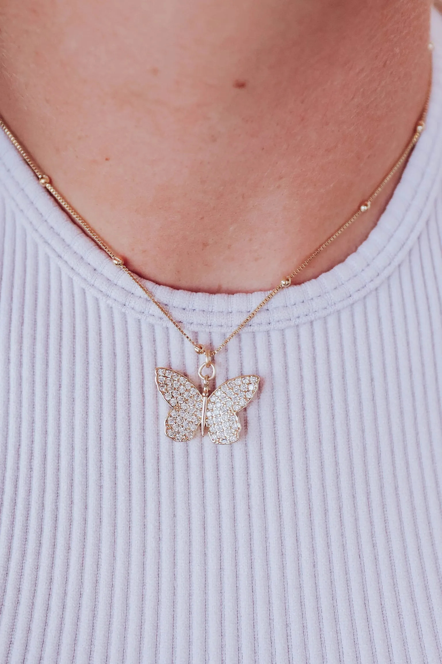 Butterfly Pendant Necklace by Taylor Shaye