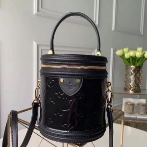 Cannes Bucket Case Top Handle Bag In Patent Leather M53997 Black 2019 Collection