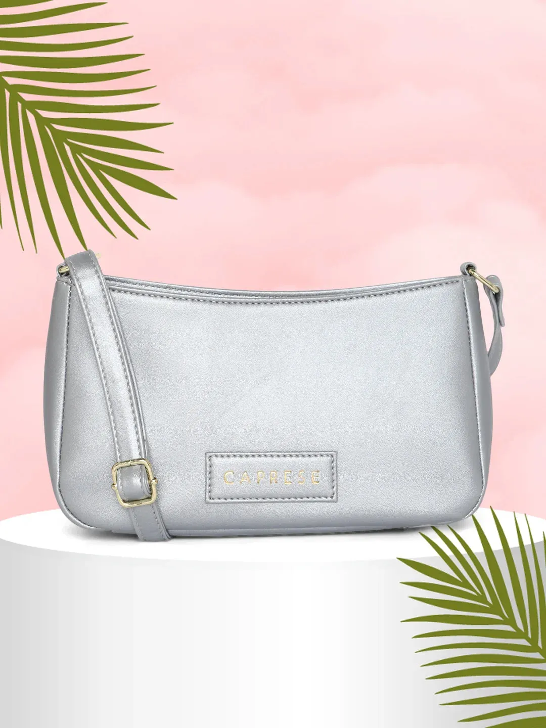 Caprese Juno Crossbody Small Metallic Silver