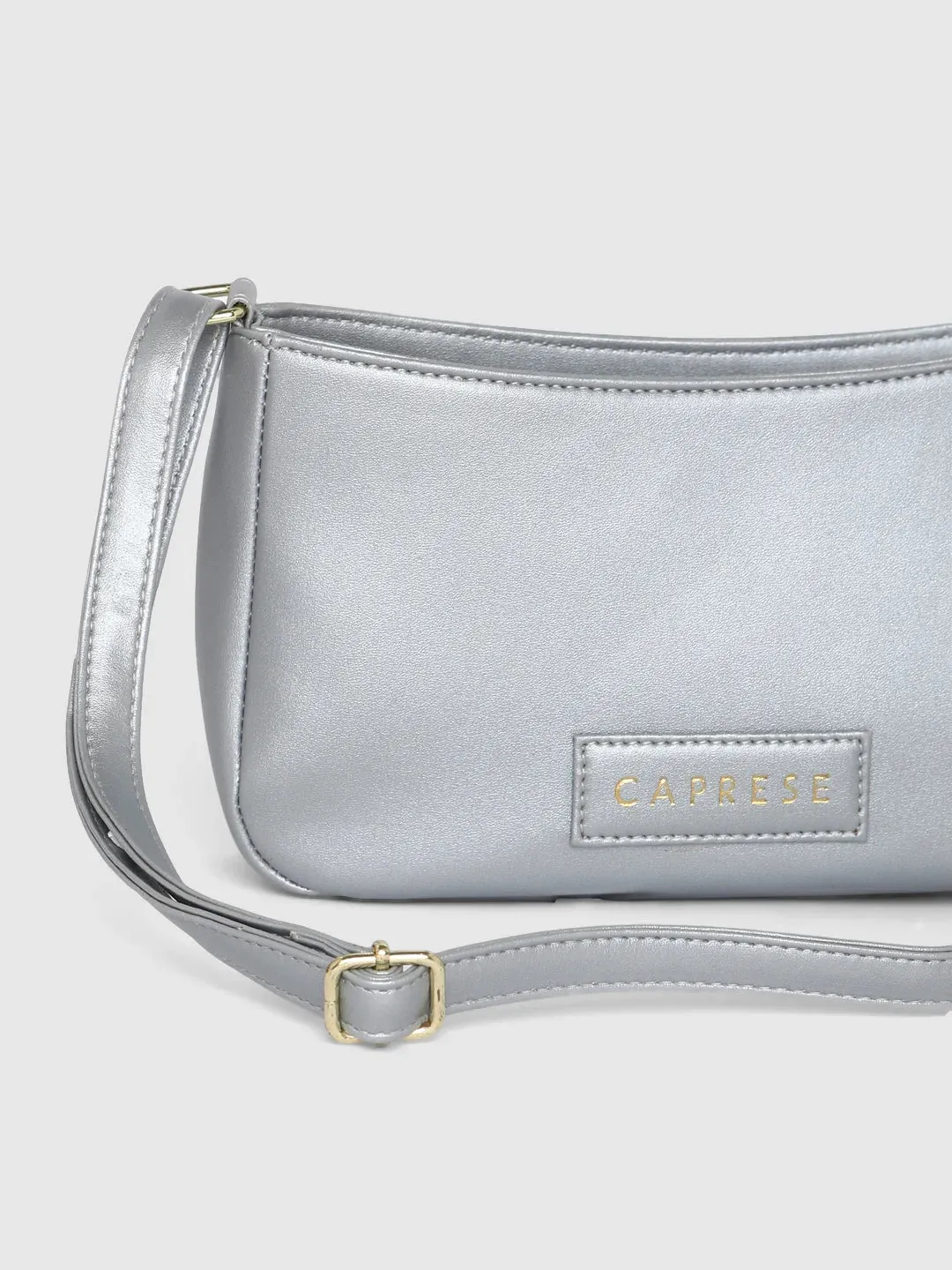 Caprese Juno Crossbody Small Metallic Silver