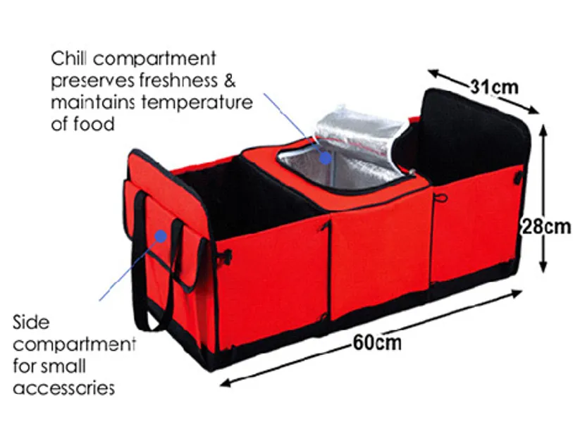 Car Storage Organizer With Cooler Compartment