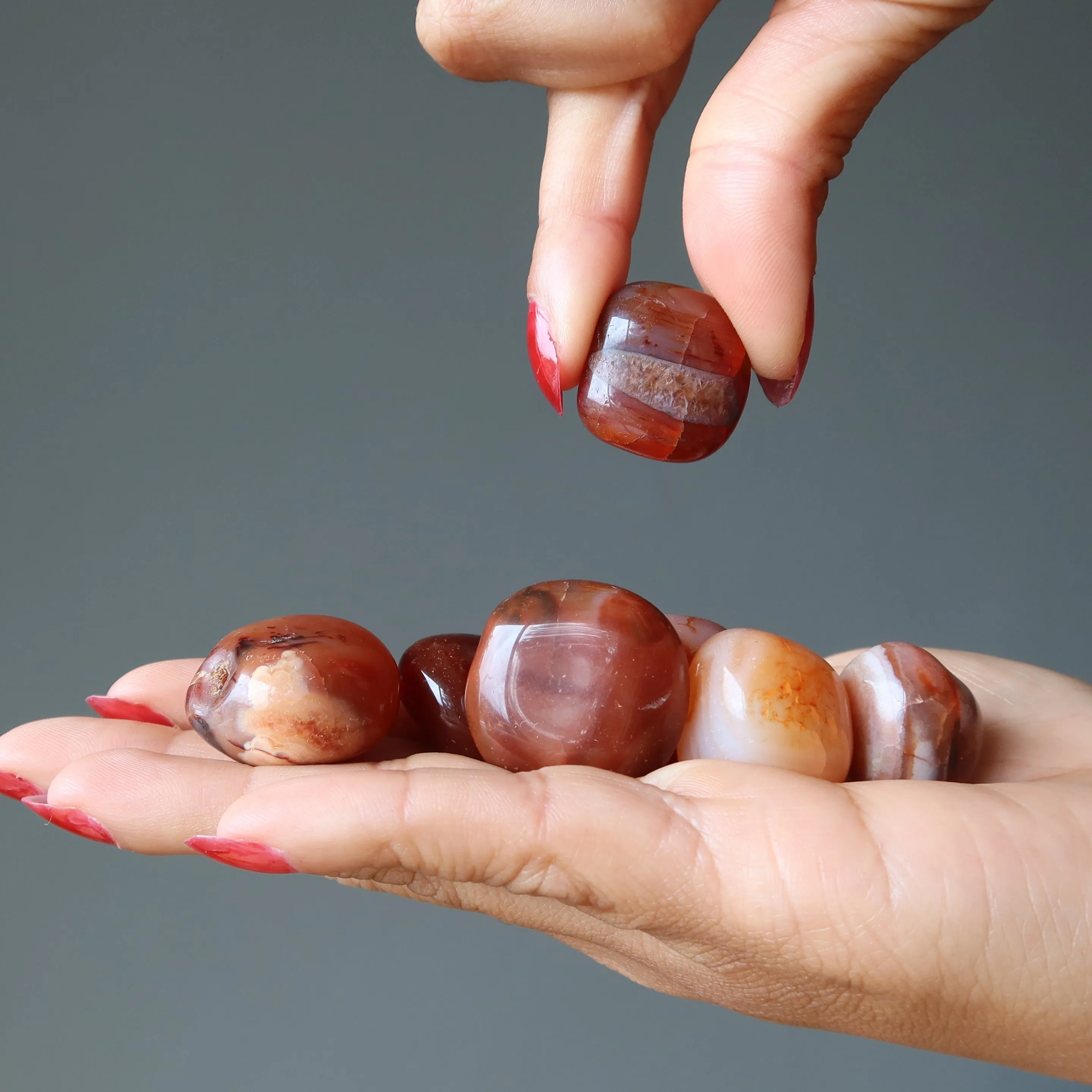 Carnelian Tumbled Stone Orange Crystal