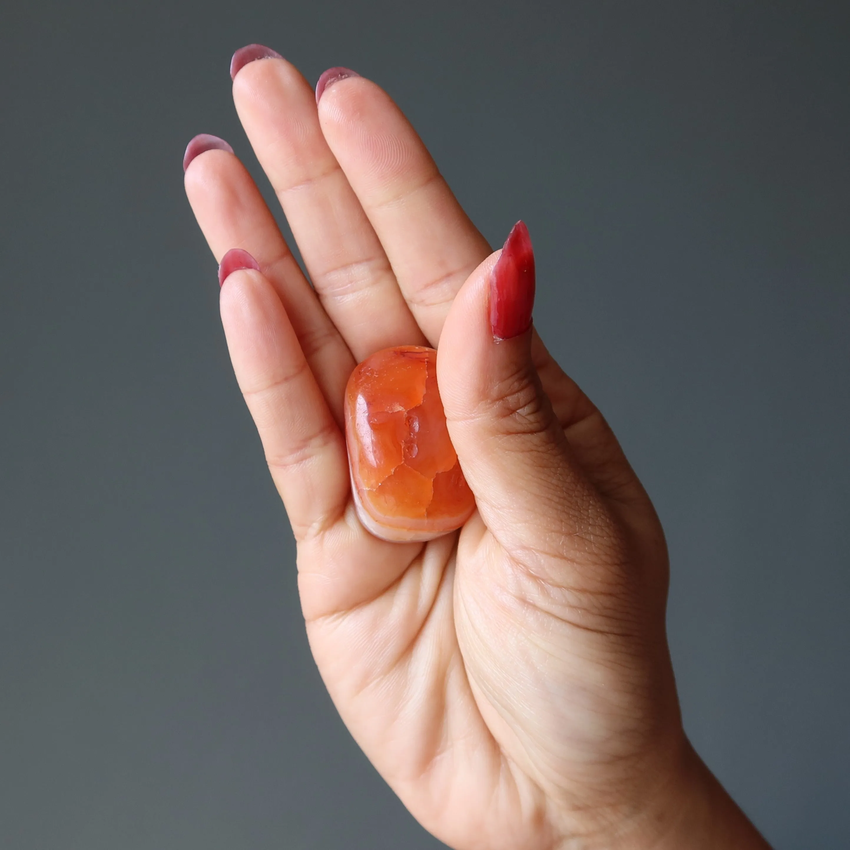 Carnelian Tumbled Stone Orange Crystal