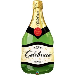 Celebrate Bubbly Wine Bottle Foil Balloon - 99cm