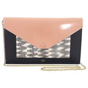 Celine Tricolor Envelope Shoulder Bag / Clutch