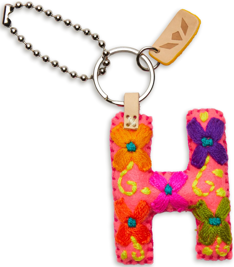 Charms Pink Felt Alphabet