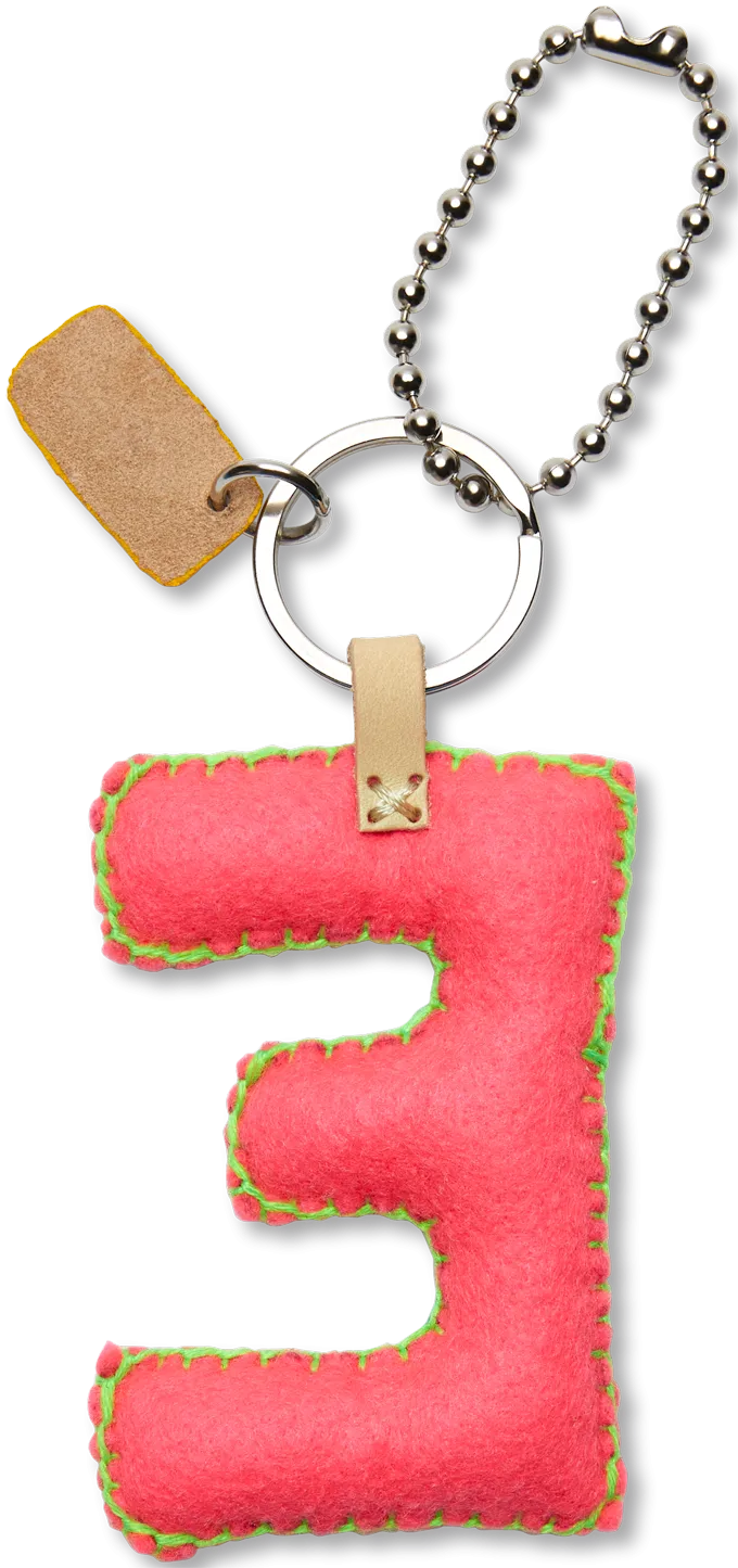 Charms Pink Felt Alphabet