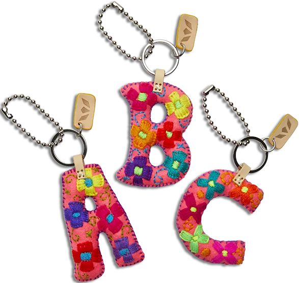 Charms Pink Felt Alphabet