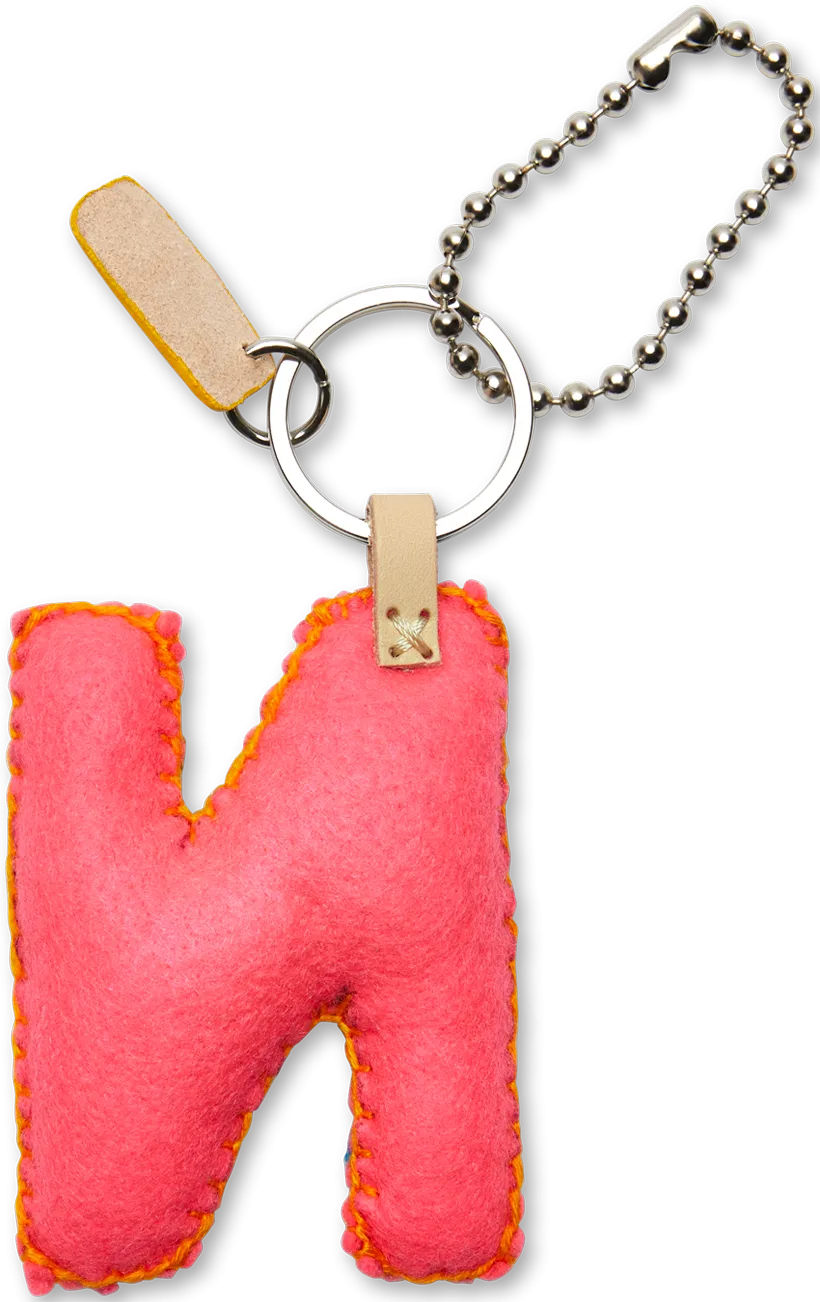 Charms Pink Felt Alphabet