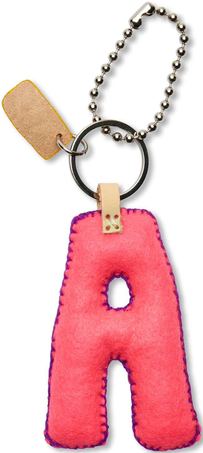 Charms Pink Felt Alphabet