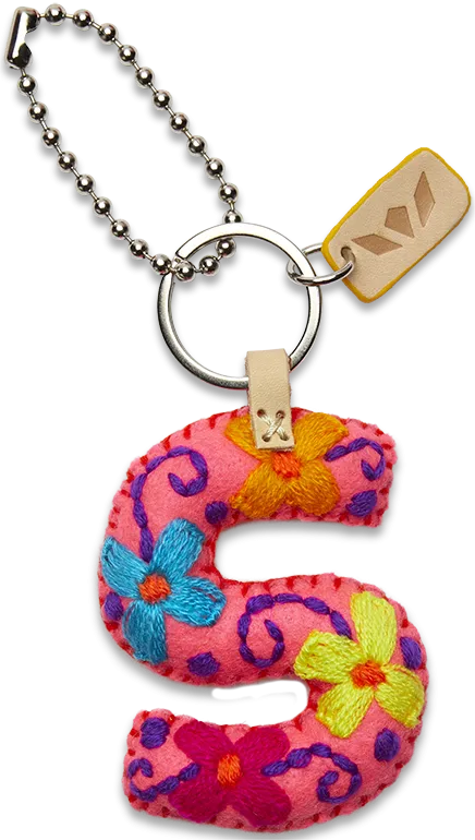 Charms Pink Felt Alphabet