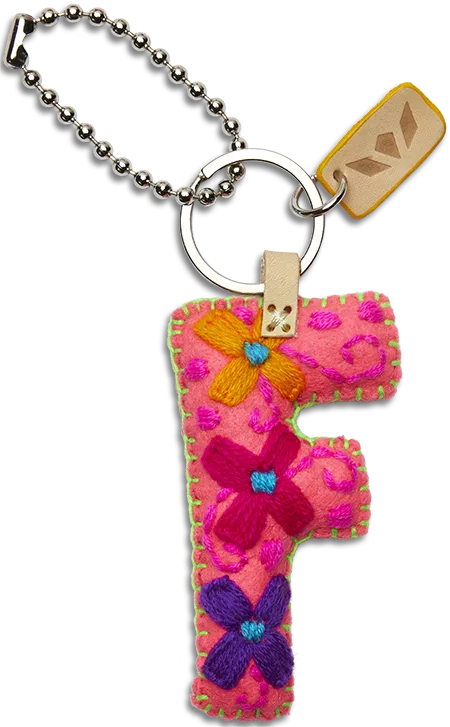 Charms Pink Felt Alphabet