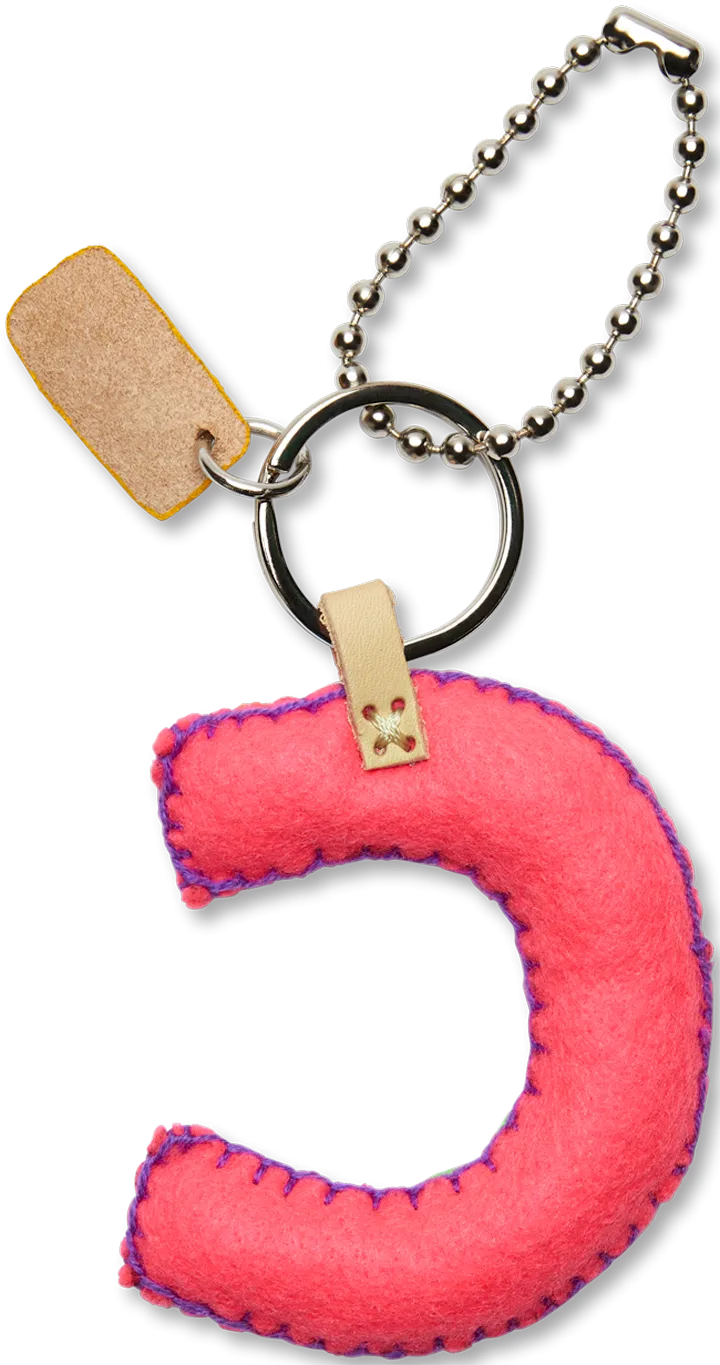 Charms Pink Felt Alphabet