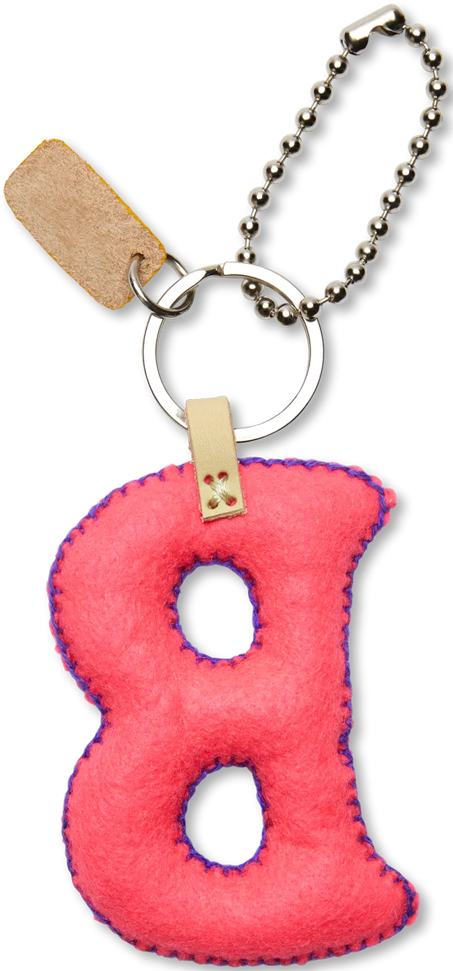 Charms Pink Felt Alphabet