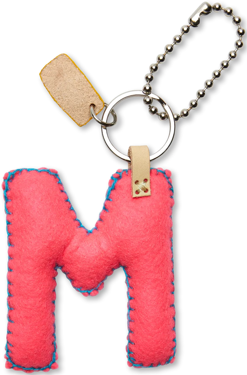 Charms Pink Felt Alphabet