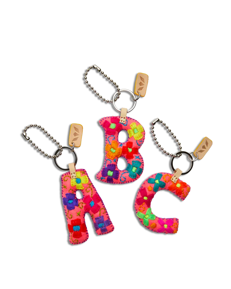 Charms Pink Felt Alphabet