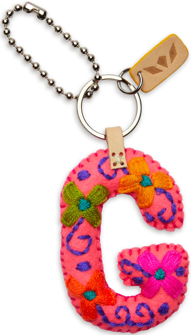 Charms Pink Felt Alphabet