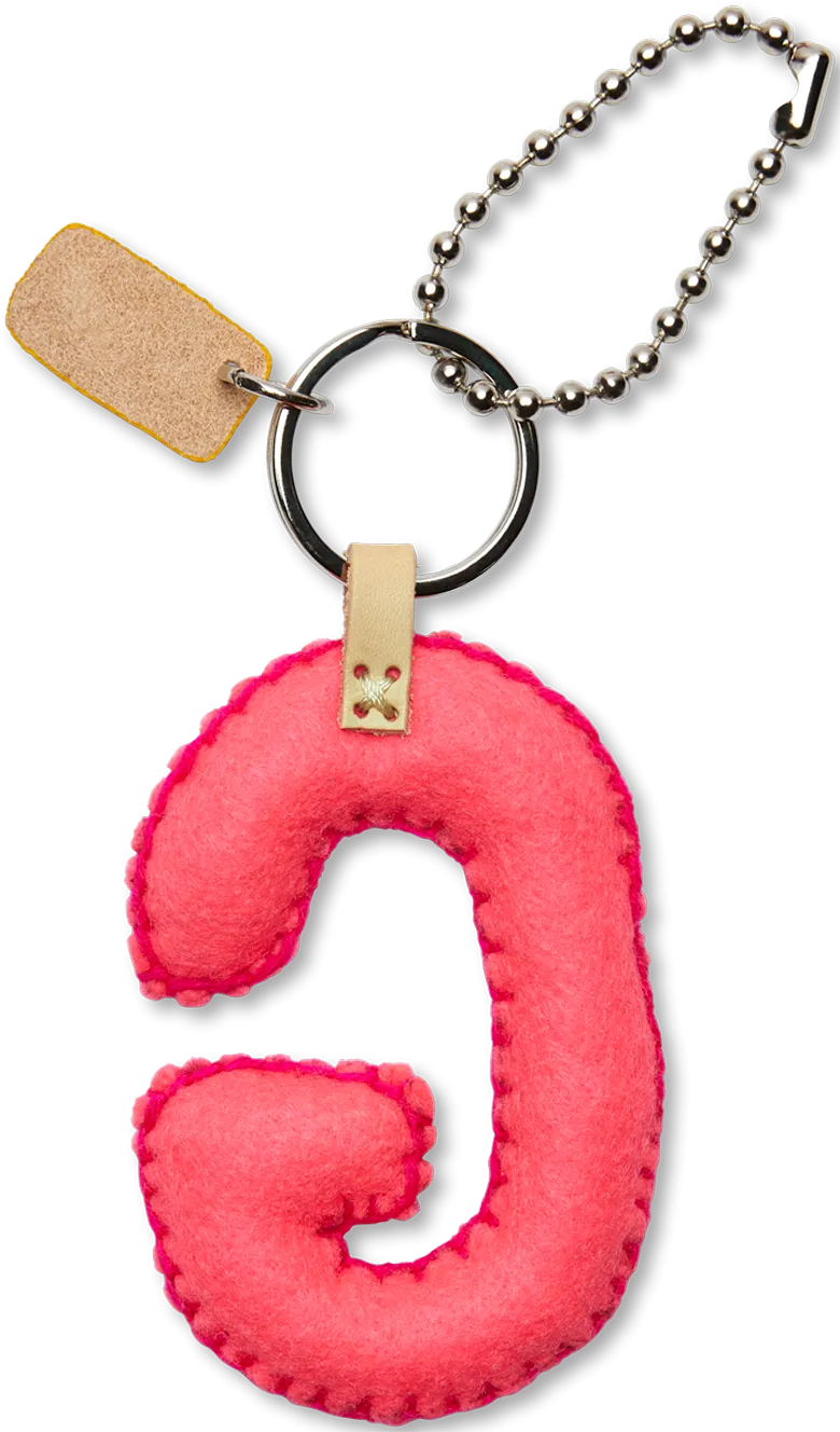 Charms Pink Felt Alphabet