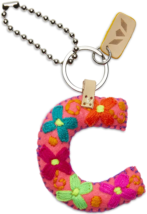 Charms Pink Felt Alphabet