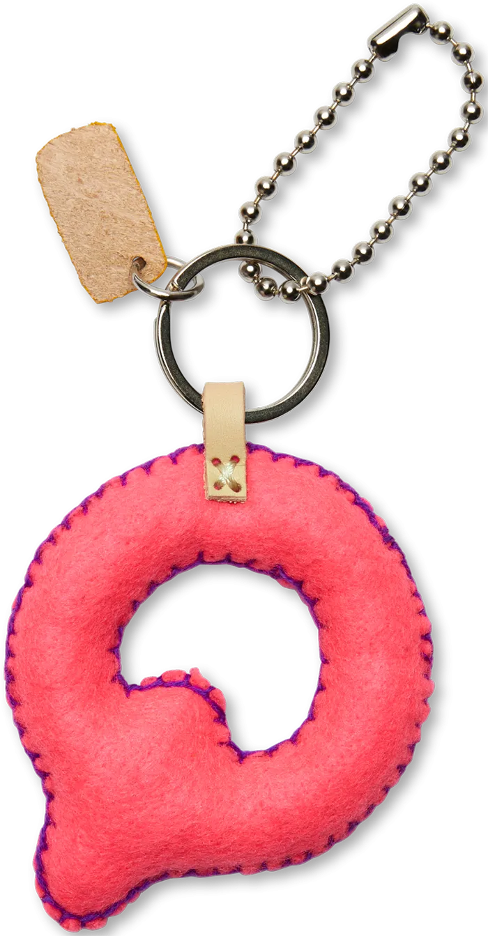 Charms Pink Felt Alphabet