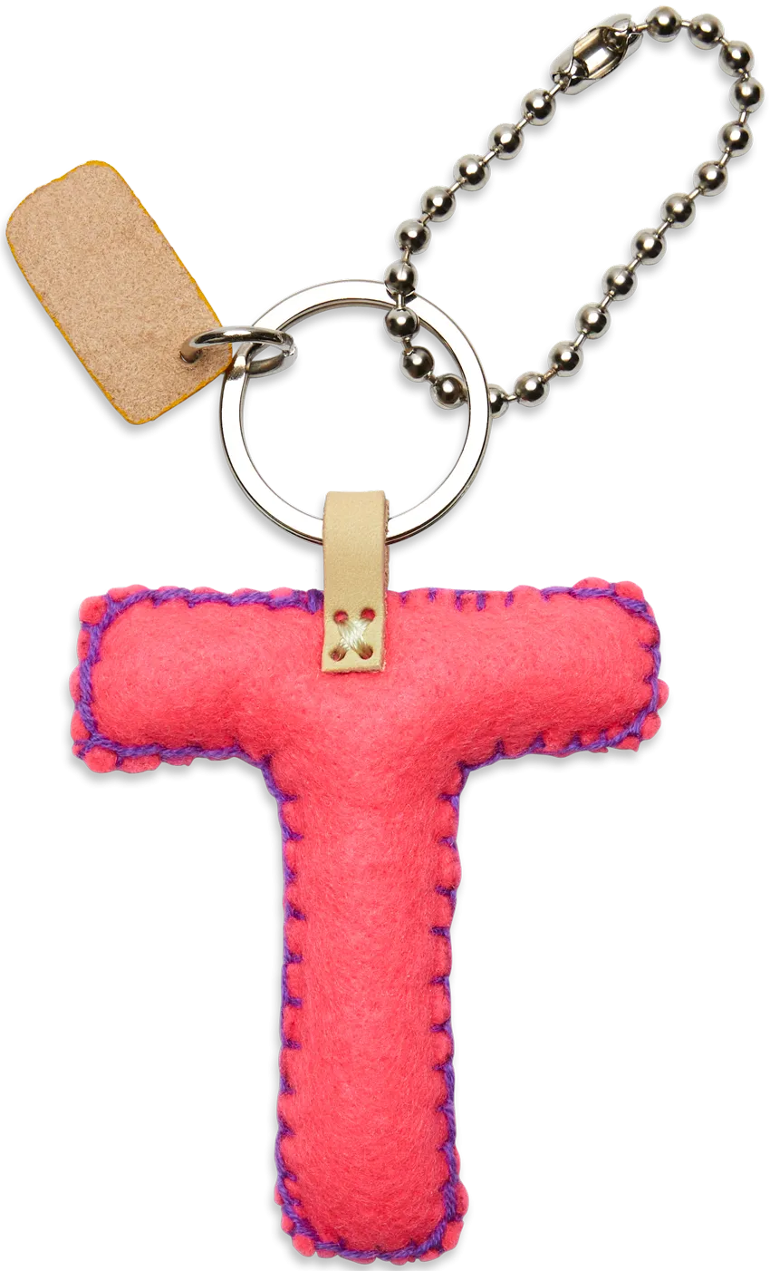 Charms Pink Felt Alphabet