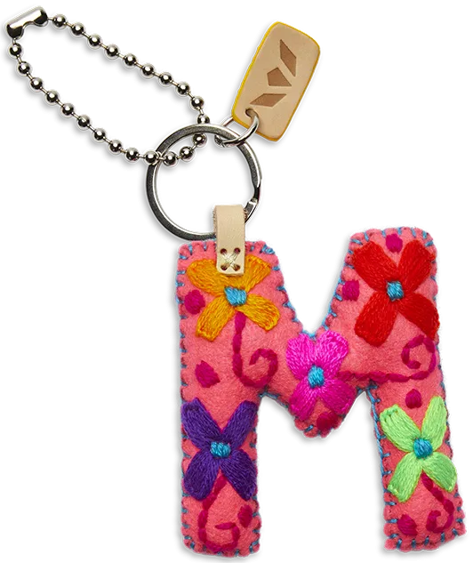 Charms Pink Felt Alphabet