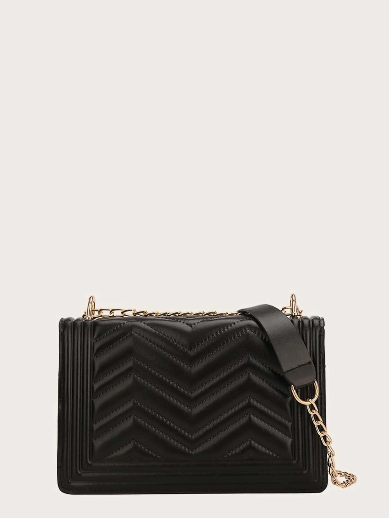 Chevron Chain Shoulder Bag