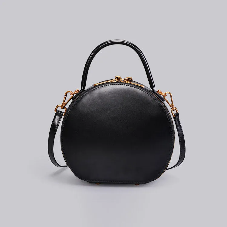 Chic Women Leather Circle Bag Crossbody Bags Handbags Purses for Women