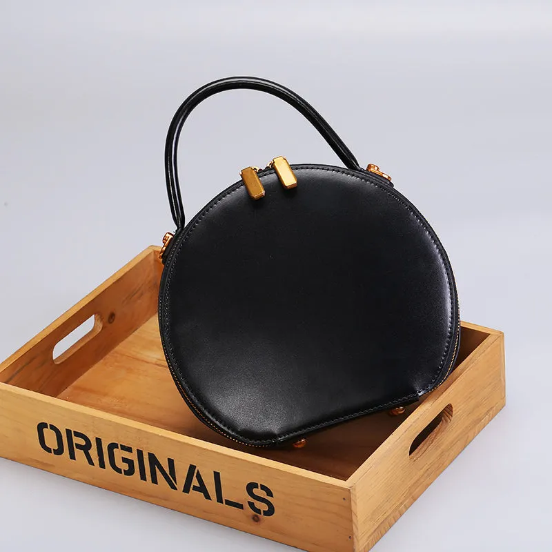 Chic Women Leather Circle Bag Crossbody Bags Handbags Purses for Women