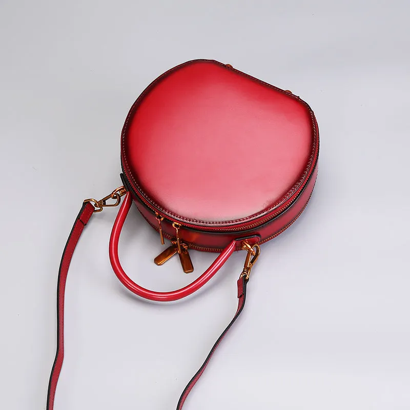 Chic Women Leather Circle Bag Crossbody Bags Handbags Purses for Women