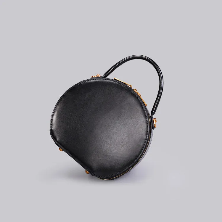 Chic Women Leather Circle Bag Crossbody Bags Handbags Purses for Women