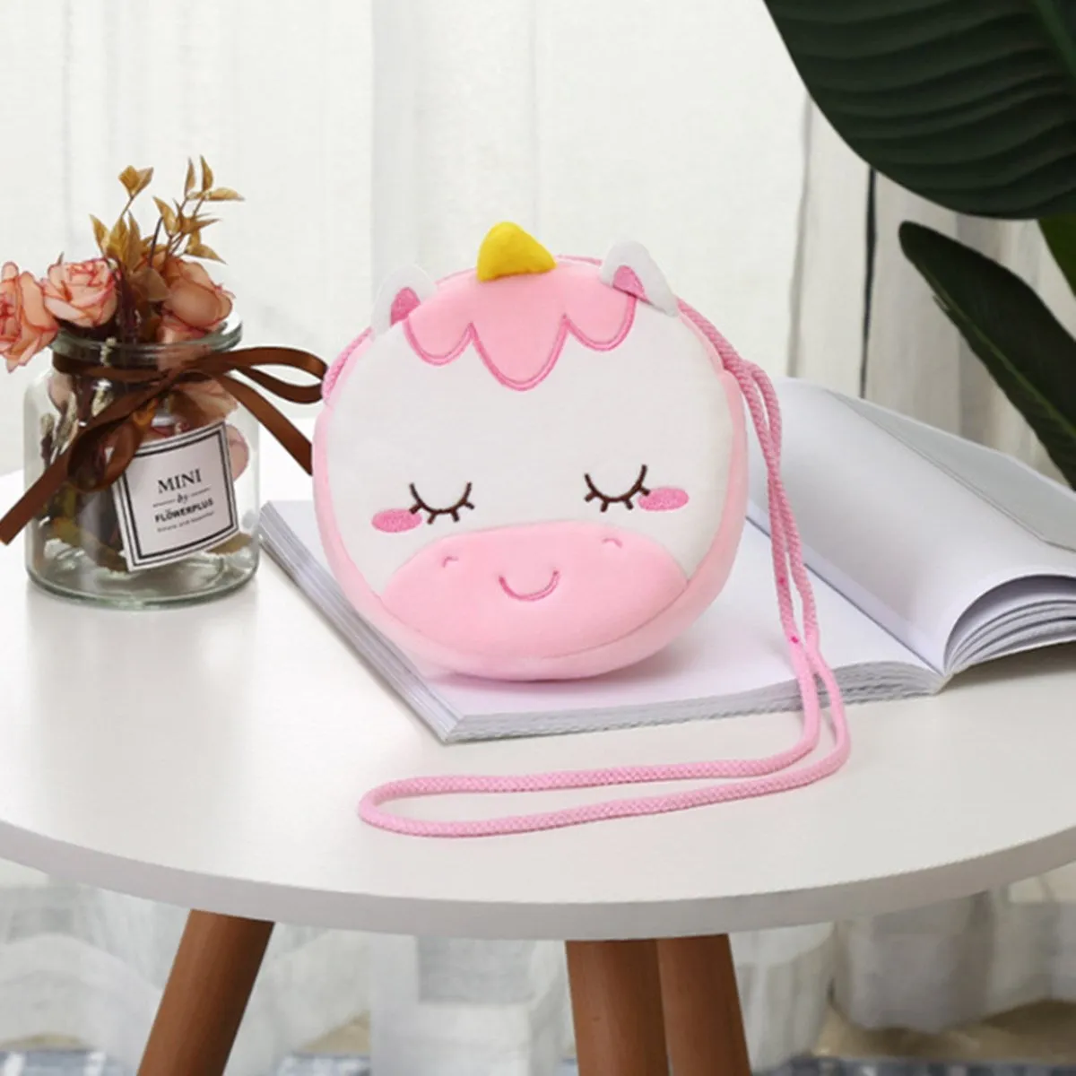 Children's Unicorn Shoulder Bag Toddler Plush Bag Round Purse Girl's Gift