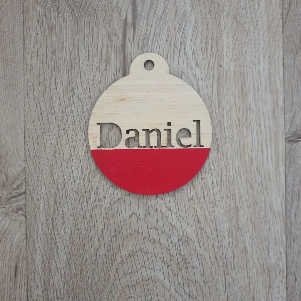 Christmas Baubles Personalised Dipped