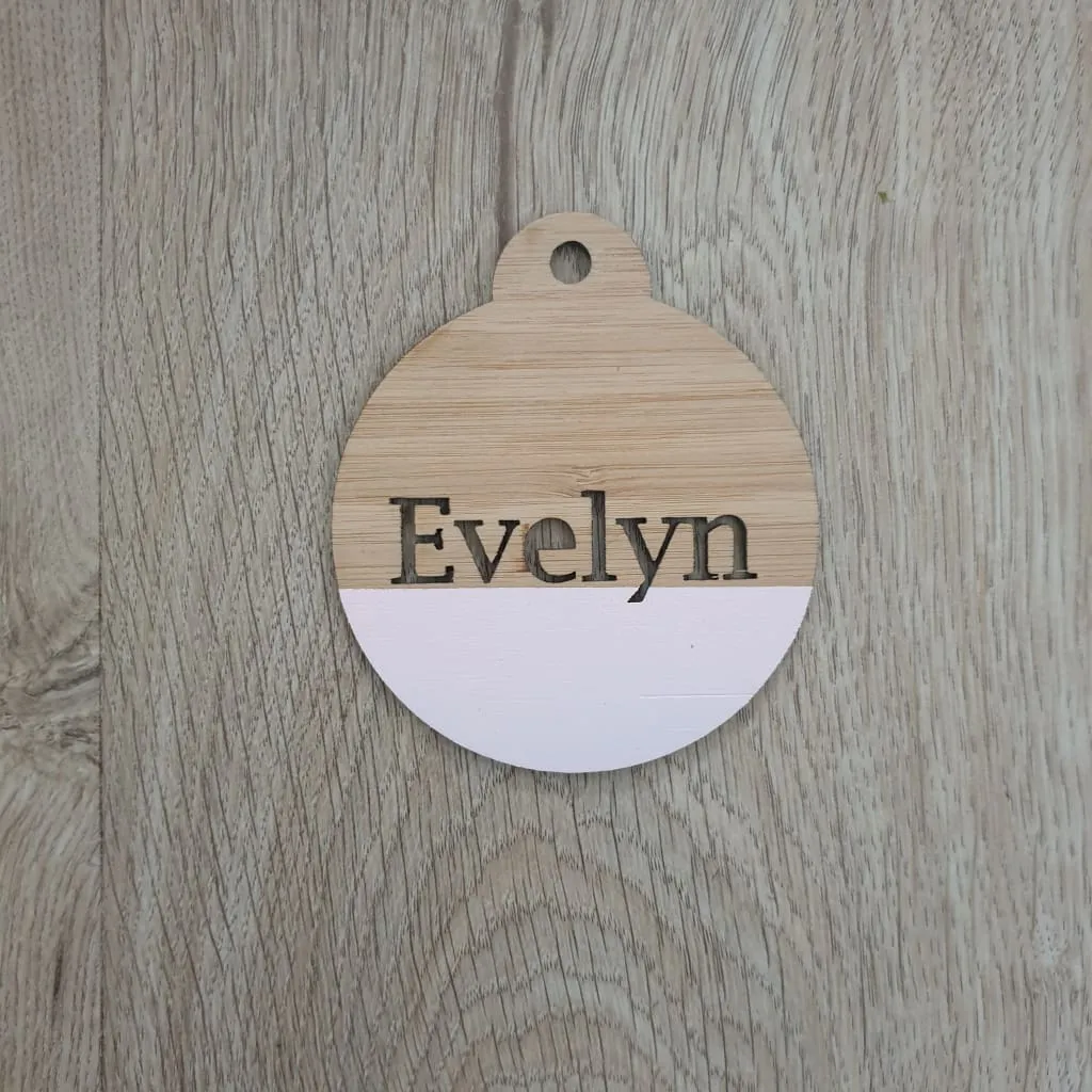 Christmas Baubles Personalised Dipped