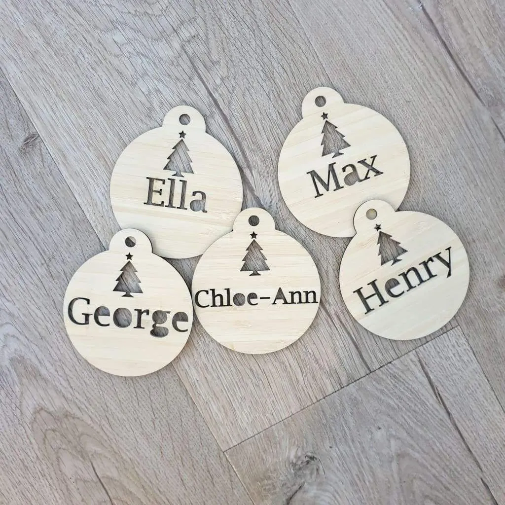 Christmas Baubles Personalised Dipped