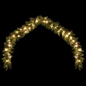 Christmas Garland with LED Lights – 32.8ft  Sparkling Holiday Décor to Enchant Your Home & Outdoor Spaces