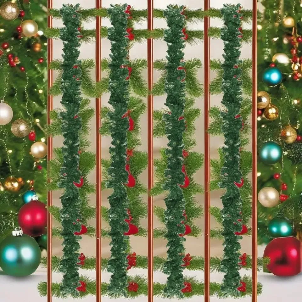 Christmas Garland with LED Lights – 32.8ft  Sparkling Holiday Décor to Enchant Your Home & Outdoor Spaces