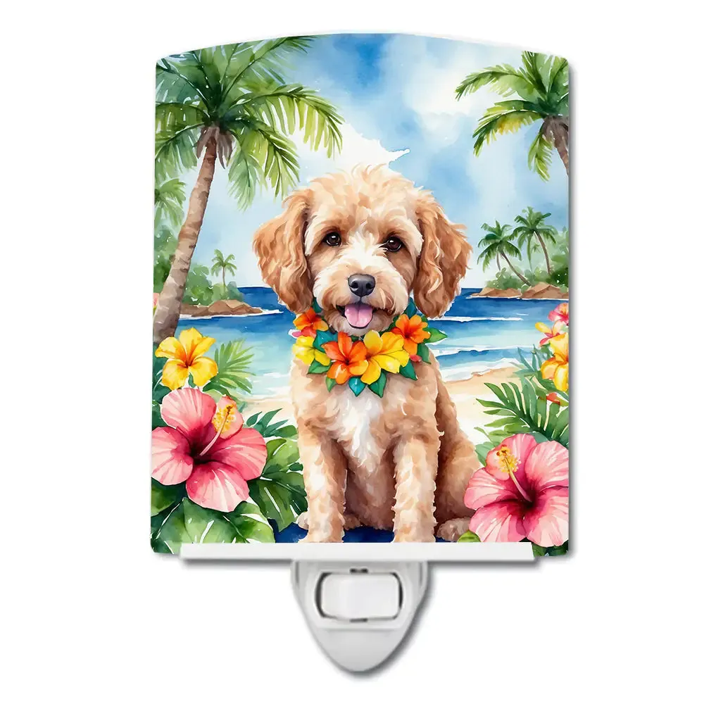 Cockapoo Luau Ceramic Night Light