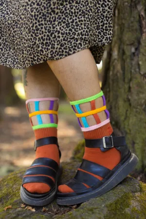 Colorful Cuff 2-Piece Ankle Sock