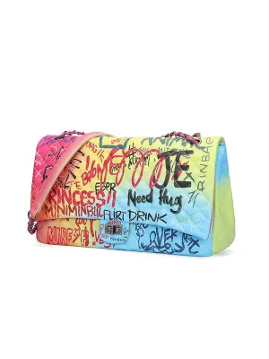 Colorful Graffiti Chain Handbag