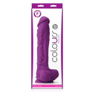 Colours Pleasures 10" Dildo - Purple