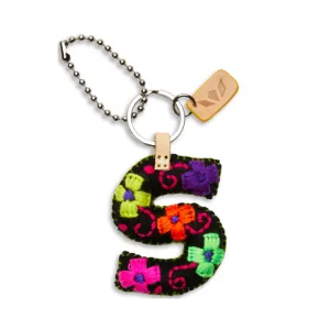 Consuela Black Felt "S" Charm