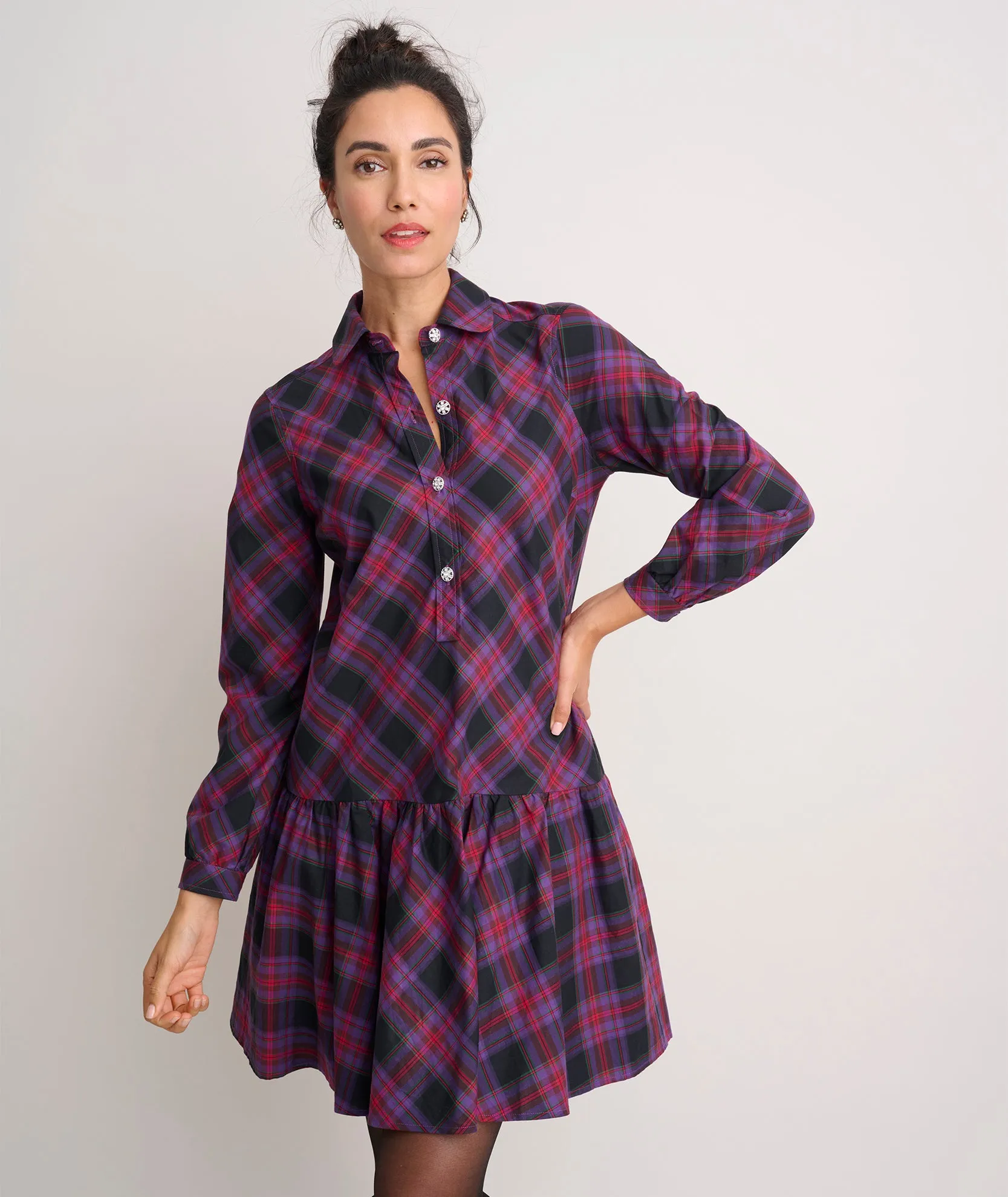 Cotton Plaid Reese Shirt Dress