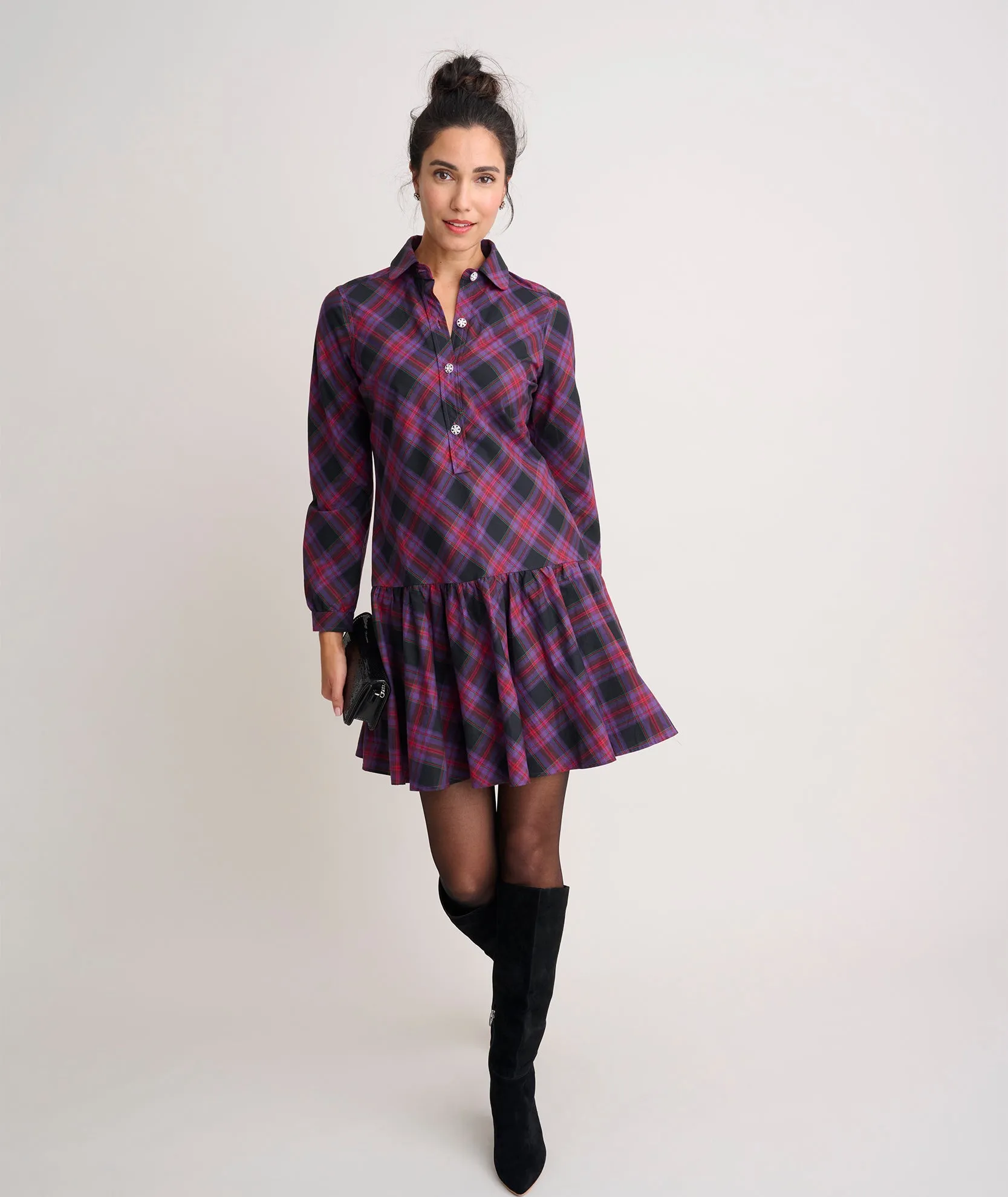 Cotton Plaid Reese Shirt Dress