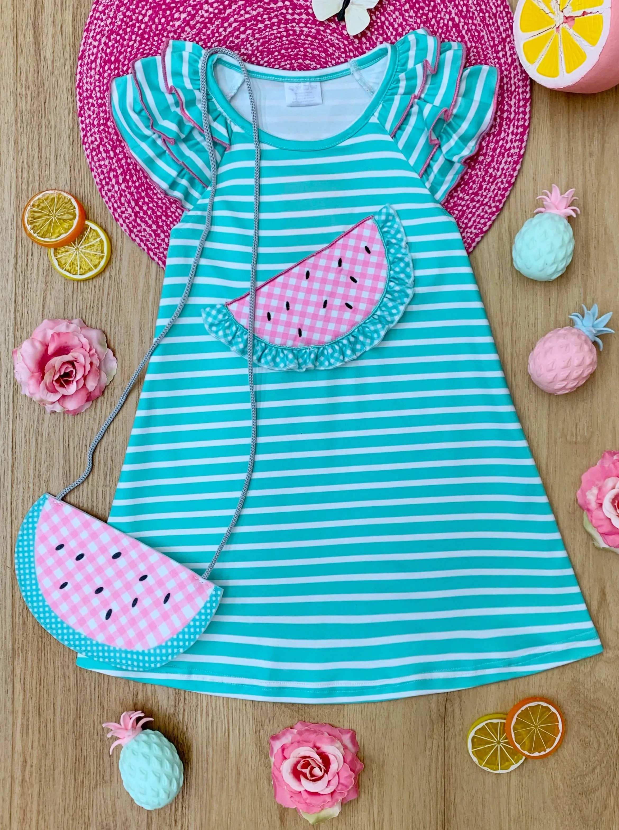 Couture Cutie Watermelon Dress and Purse Set