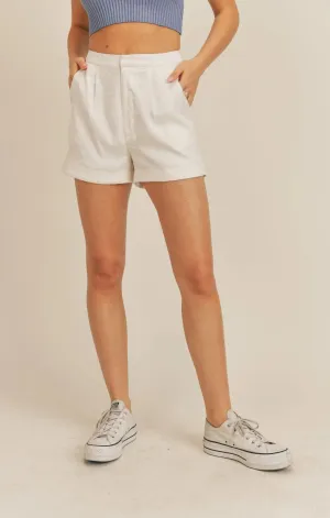 Cream Friendly Face Shorts