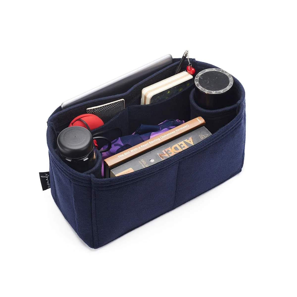 Custom Size Bag Organizer with Zipper Top Closure and Double Bottle Holders